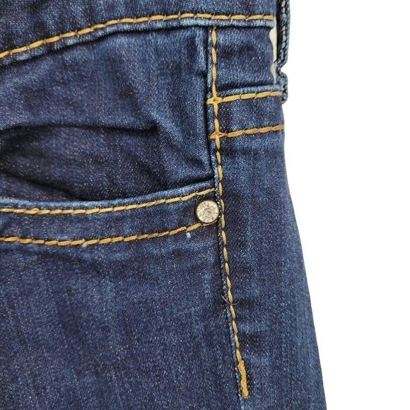 Kut from the Kloth Jeans 14 Dark Wash High-rise Stretch Contrast Stitching Bling - Picture 8 of 17
